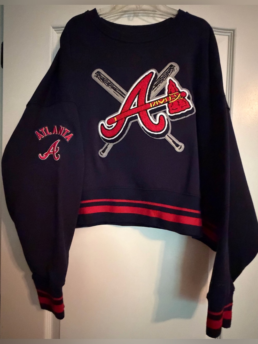 PROSTANDARD ATLANTA BRAVES MASHUP WOMENS RIB CREWNECK